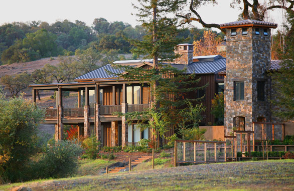 Alexander Valley Residence, outside view, closer