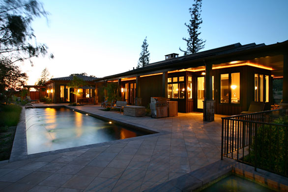 Alexander Valley Residence, house and pool
