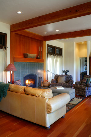 Vineyard Ranch Living room and Fireplace